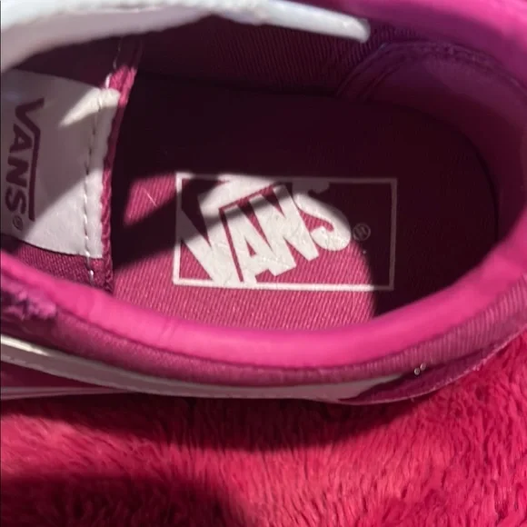 Vans Pink and White Classic Sneakers - Picture 4 of 6